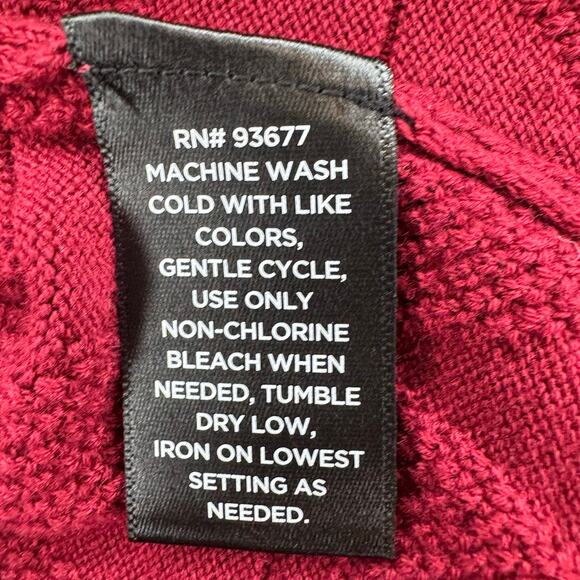 Shaquille O’Neal XLG red texture quarter zip pullover sweater 2XLT long sleeve - Picture 5 of 10